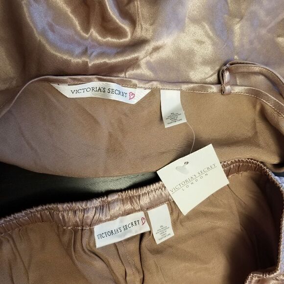 Victoria's Secret 2 pc Silk Pjs NWT LONDON Vintage - Picture 8 of 16